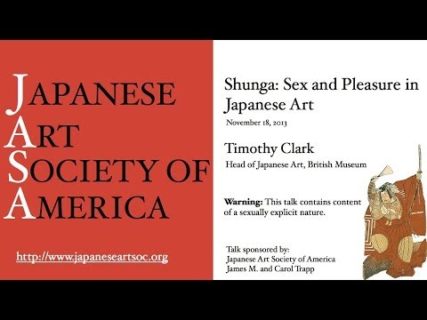Lecture: Shunga: Sex and Pleasure in Japanese Art (Timothy Clark) – Japanese Art Society of America