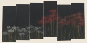Image of Fall-Flowers of Heaven from the series Four Seasons, 2022; Mezzotint; Gift of the artist, Hamanishi Katsunori (Japanese, born 1949), 2022.